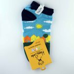 جوراب طرح خانه روستا شاد کد 14