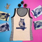 تاپ شلوارک طرح جغد / کد 131