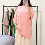 تیشرت لانگ پنبه  قواره دار کد 4008