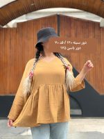 مانتو شومیز لینن عروسکی کد 1385 - Image 2