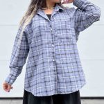 شومیز چهارخونه پوپلین فری سایز کد 1384