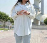 شومیز راه راه سبز یک طرف جیب کد 4011 - Image 2