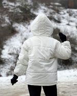 کاپشن سفید استخوانی کد1371 - Image 2