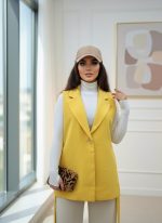 وست جلیقه بغل باز جنس کرپ کد 4015 - Image 7