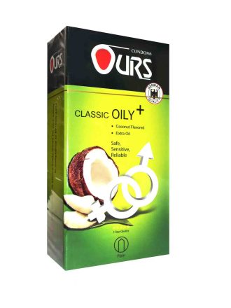 کاندوم نازک و ساده اسانس نارگیلی  12عددی Classic Oily Plus 12 Pcs Condom – Ours
