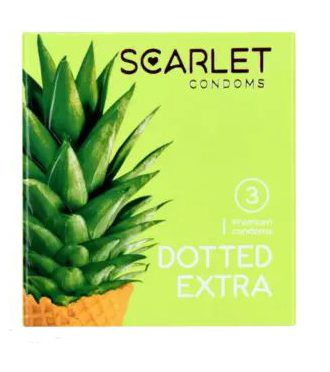 کاندوم خاردار اسکارلت 3 عددی مدل DOTTED EXTRA