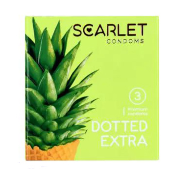 21515151 (8) کاندوم خاردار اسکارلت 3 عددی مدل DOTTED EXTRA - Image 1