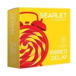 کاندوم تاخیری شیاردار اسکارلت 3 عددی مدل RIBBED DELAY