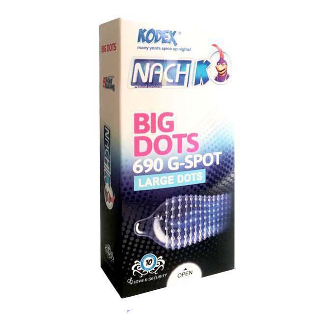 Kodex-BIG-DOTS-Condom-10-PSC-600x600 کاندوم کدکس جوجه تیغی خار درشت 10عددی KODEX BIG DOTS - Image 1