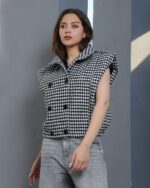 وست فوتر چهارخونه پشمی کد 2334 - تصویر 2